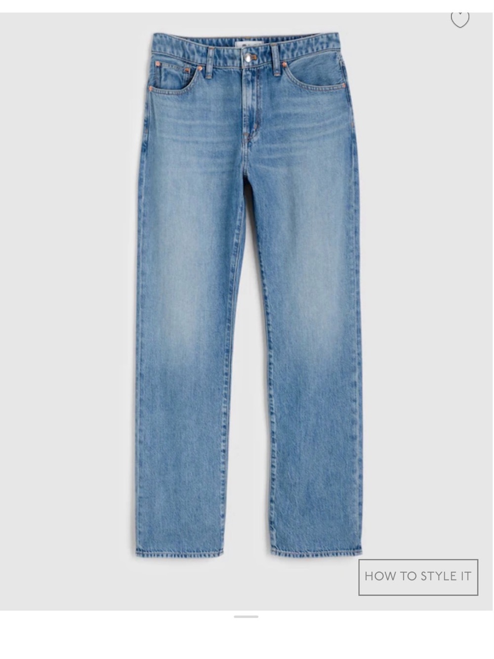 Madewell size 27 the Curvy Dean Easy Straight Jean.